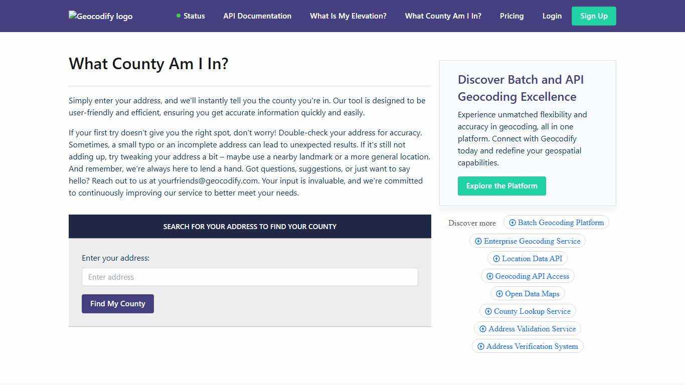 What County Am I In? - Free County Lookup Tool - Geocodify